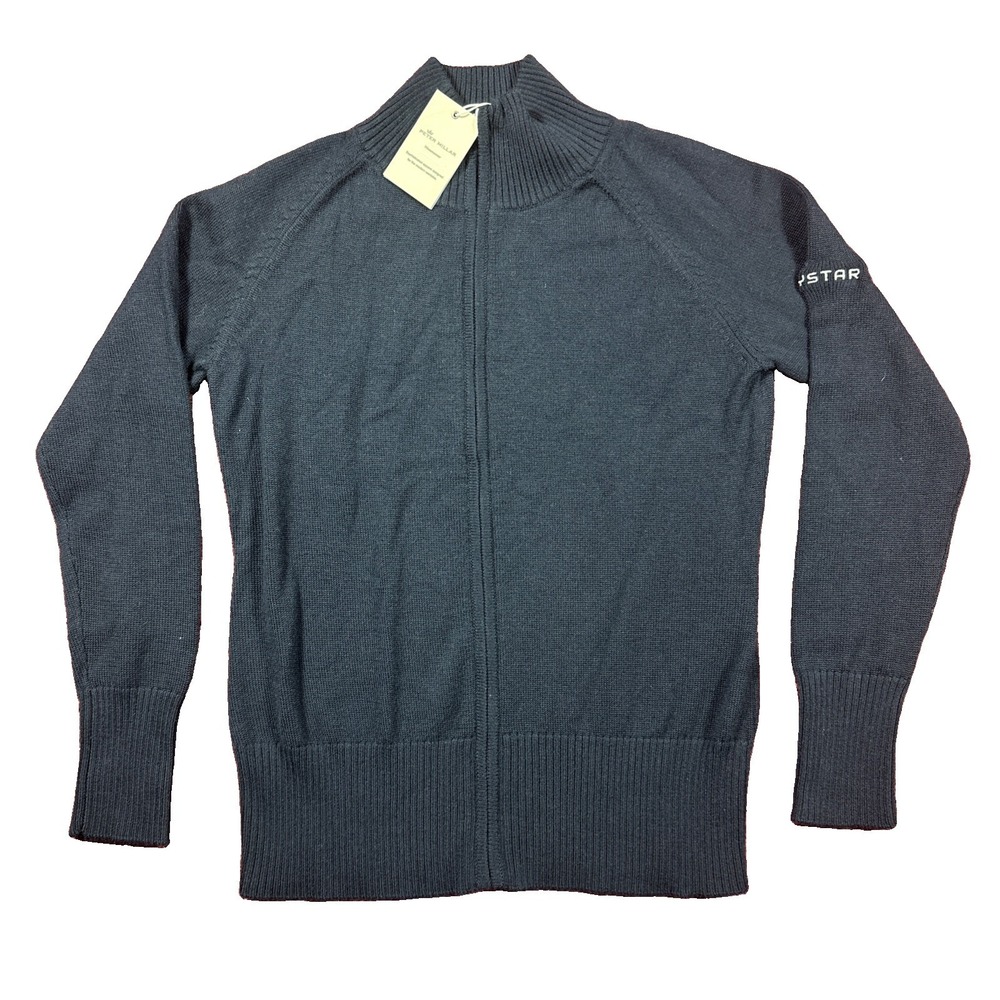 Peter Millar Women's 100% Cashmere Navy Blue Full Zip Sweater Size Small
